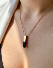Charger l'image dans la galerie, collier mini joaillerie ébène plaqué or